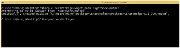 Created The Nuget Package Using Convention Based Approach